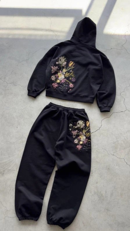 Design Cherry Blossom Print Hooded Jacket Beige Outerwear - 47