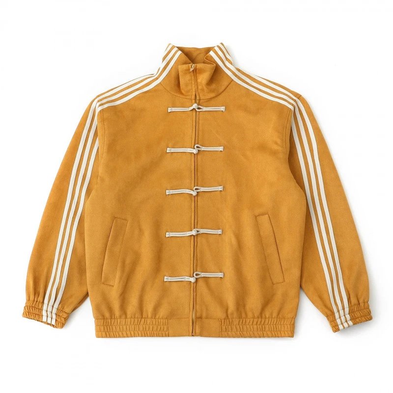 Embroidered Suede Standing Collar Jacket photo 6
