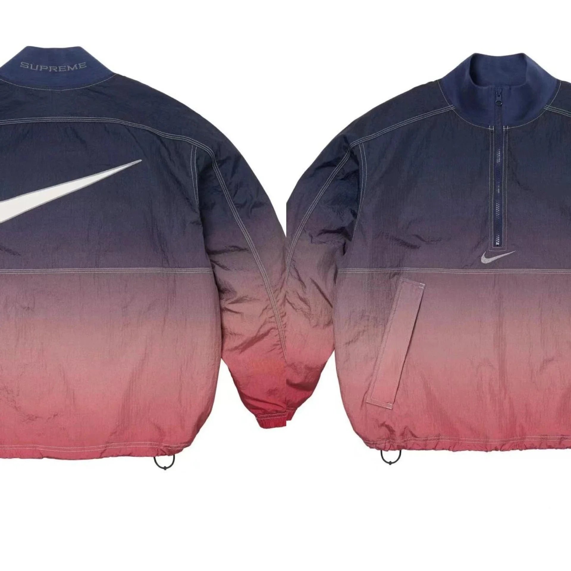 Supreme Hoodies & Sweatshirts City Name Graphic Crewneck Sweatshirt — D425 Gradient Jacket