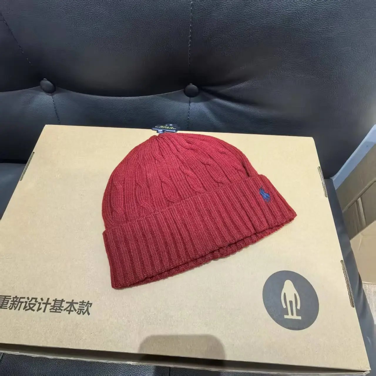 Wool Knit Beanie with Embroidery photo 5