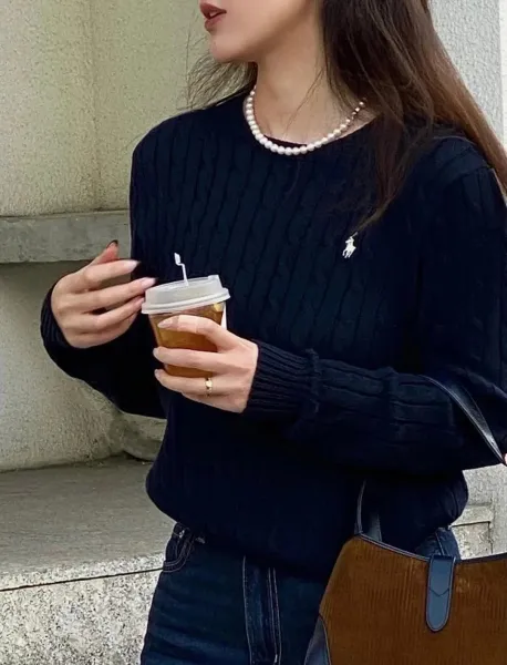 Ralph Lauren Cable Knit Sweater Ivory - 10