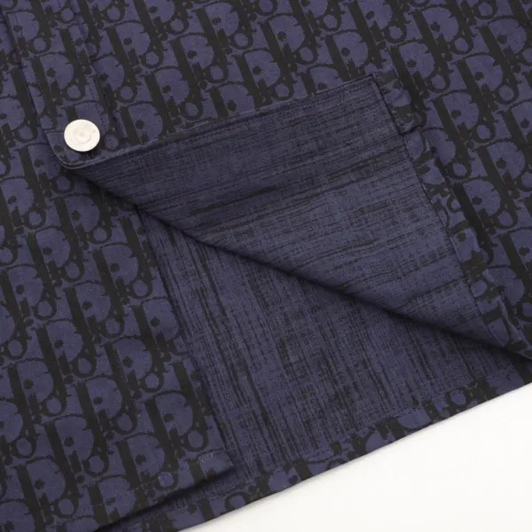 Classic All-Over Print Vintage Denim Shirt Navy - 10