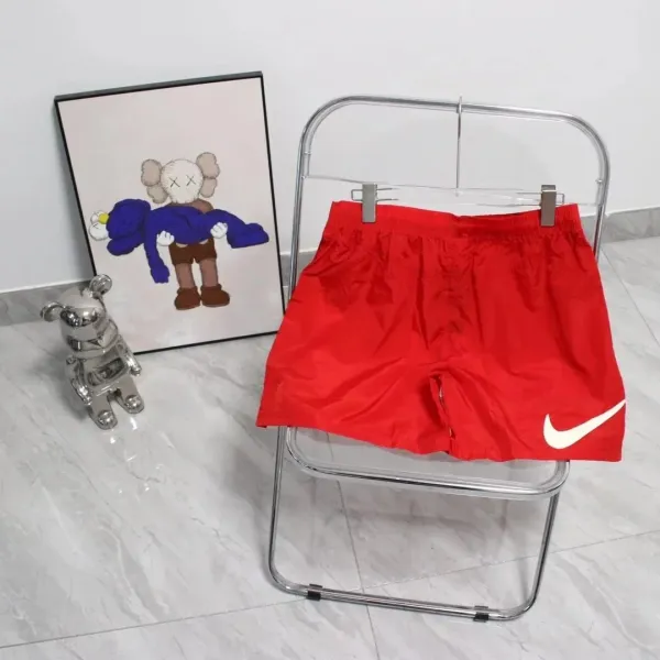 Stussy Logo Print Nylon Shorts Red - 7