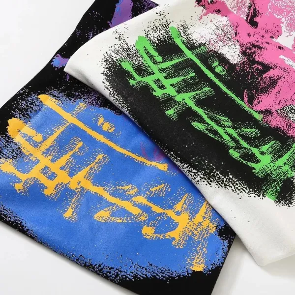 Stussy Graphic Print T-Shirt White and Black - 5