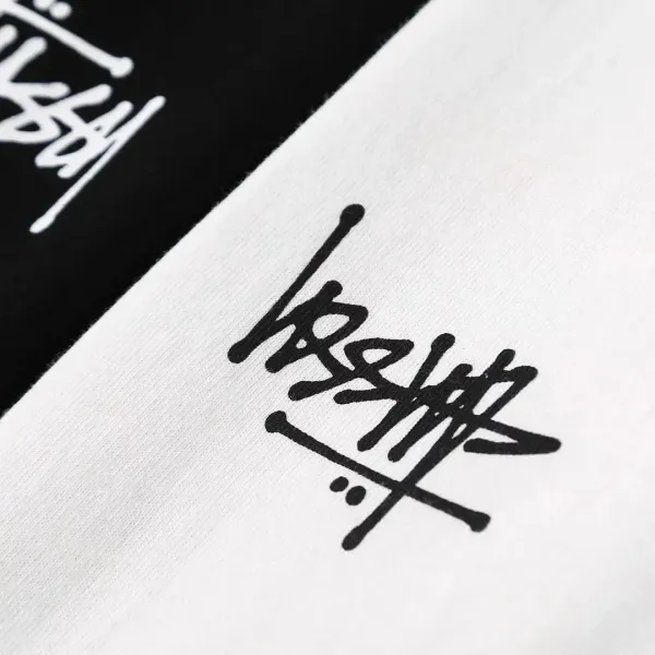 Stussy Graphic Print T-Shirt White and Black - 10