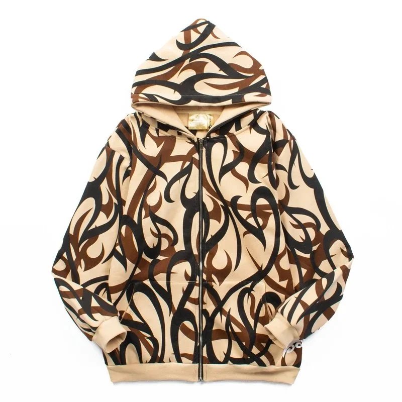 Thorny Print Fleece Zip Hoodie photo 7
