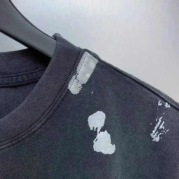 Gallery Dept Paint Splatter Washed Black T-Shirt - 9