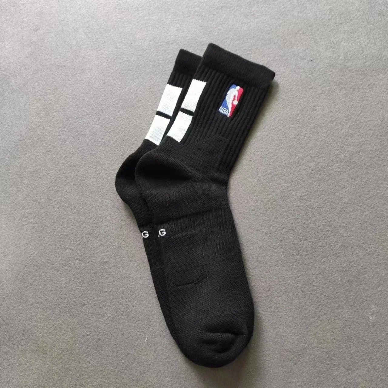 NBA Logo Socks Black with Gold Accents Socks - 3