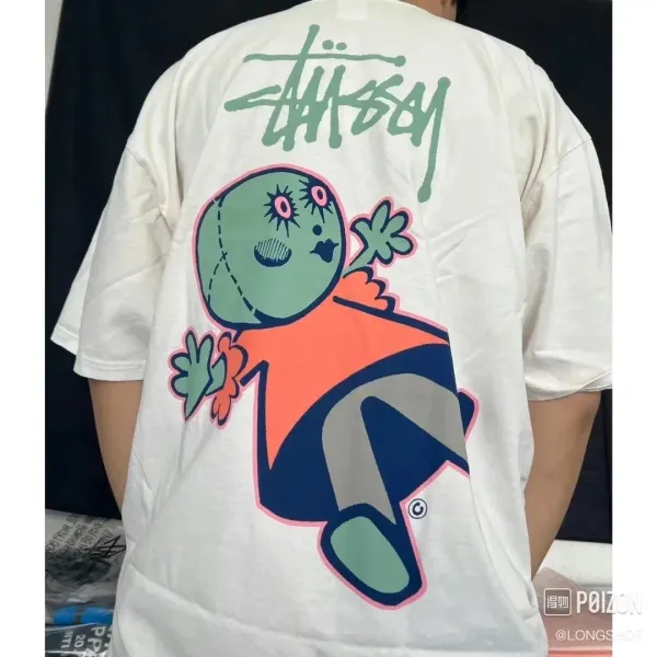 Stussy x Cartoon Character Pocket Tee White T-Shirt - 11