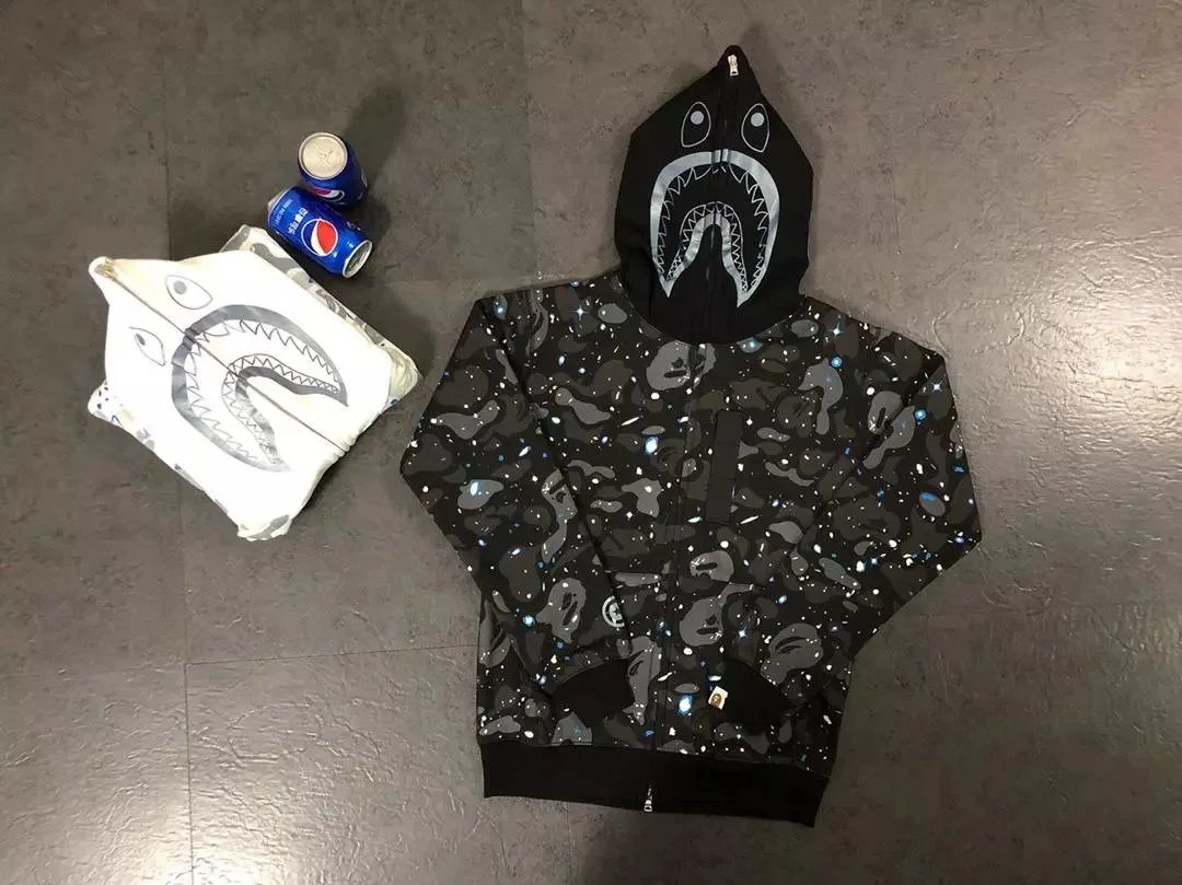 Shark Starry Night Glow Hoodie photo 4