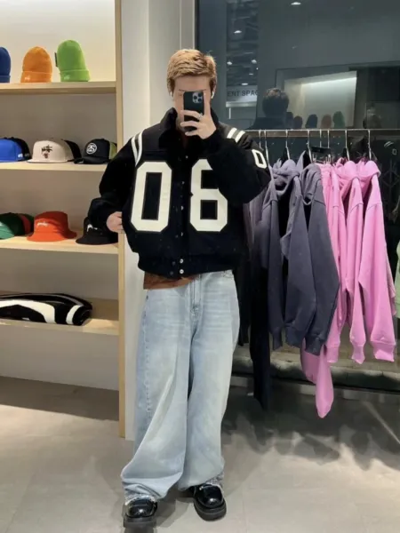 Stüssy 80 Varsity Jacket Black - 6