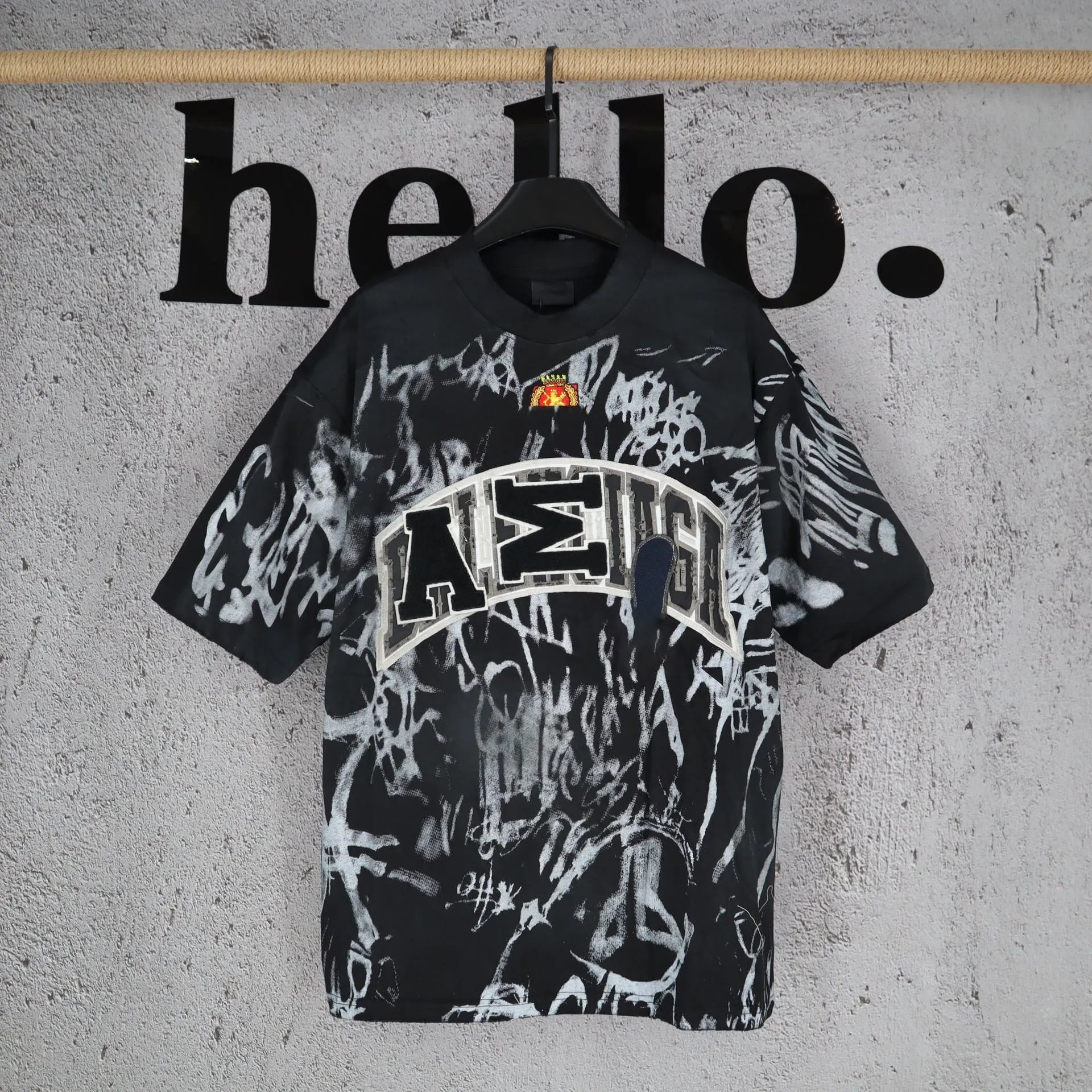 Embroidered Distressed T-Shirt photo 2