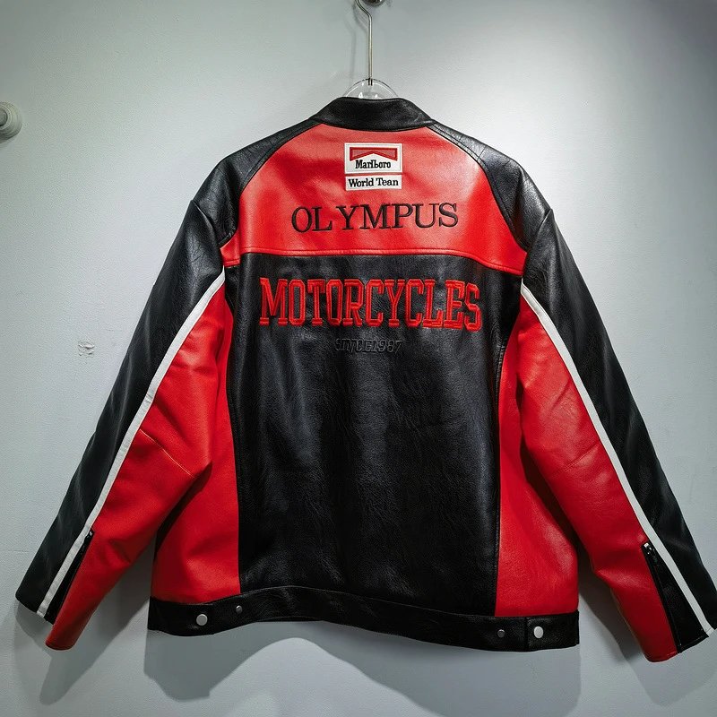 Harley Embroidered Cropped Leather Jacket photo 2