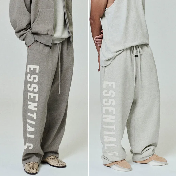 Straight velvet trousers and casual pants with large logo on the side, same style for men and women(pic1) Straight velvet trousers and casual pants with large logo on the side, same style for men and women