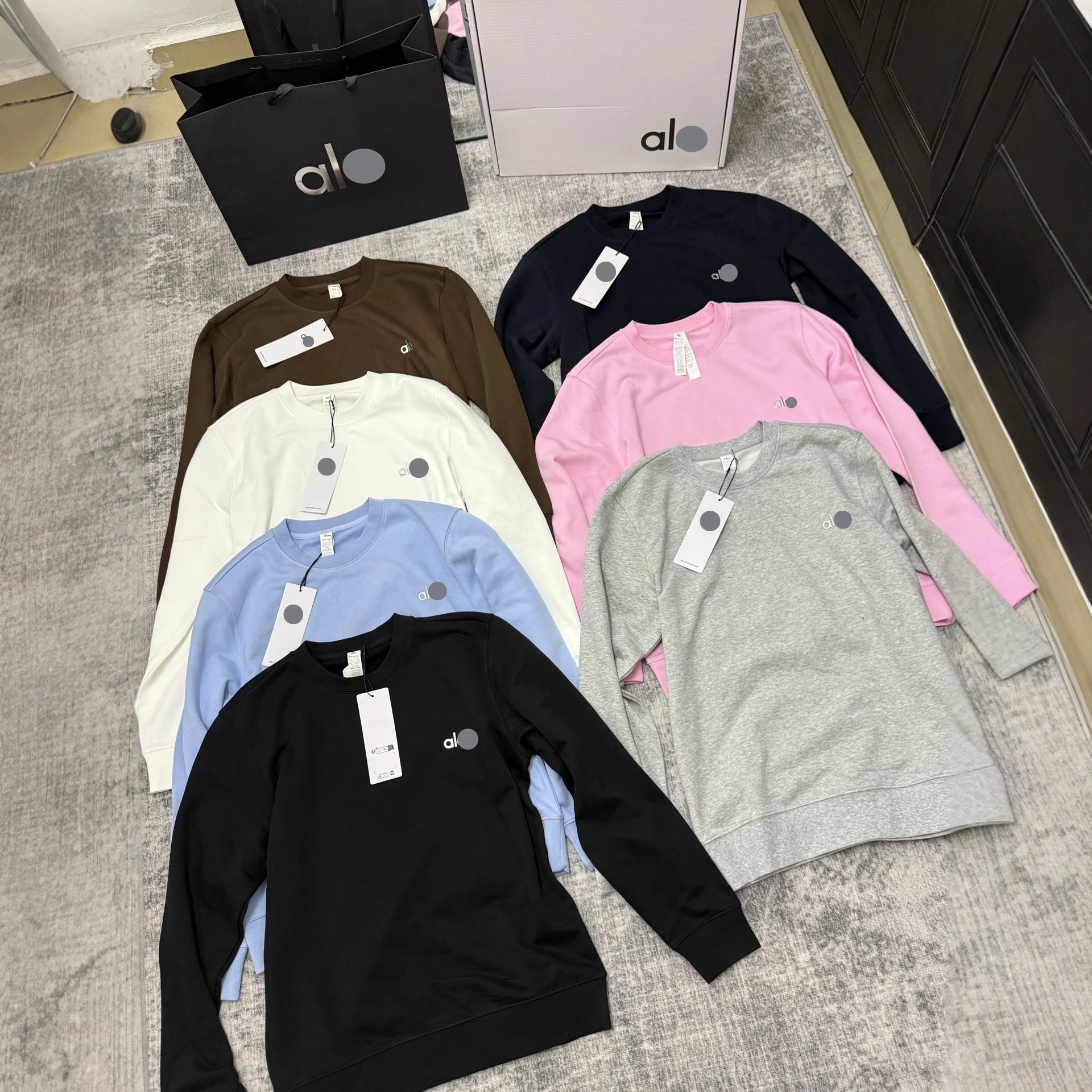 2025 SS Unisex Long-Sleeve Solid Crew Neck Sweatshirt Casual Pullover