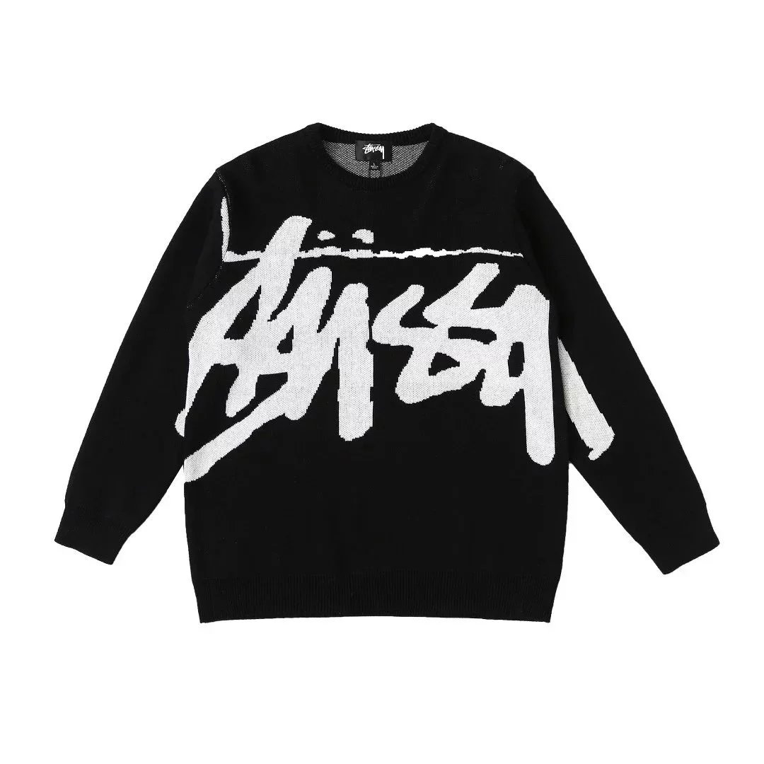 Stussy Large Logo Knit Sweater photo 6