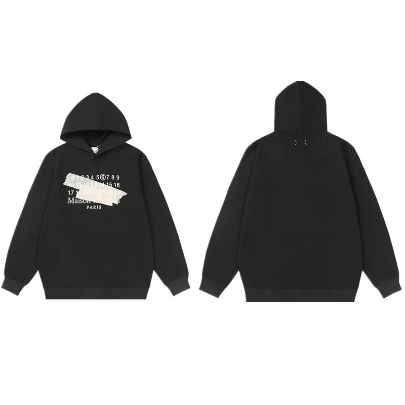 MM6 Autumn and Winter Loose Jacket Casual Hooded Sweatshirt Trendy Print product image