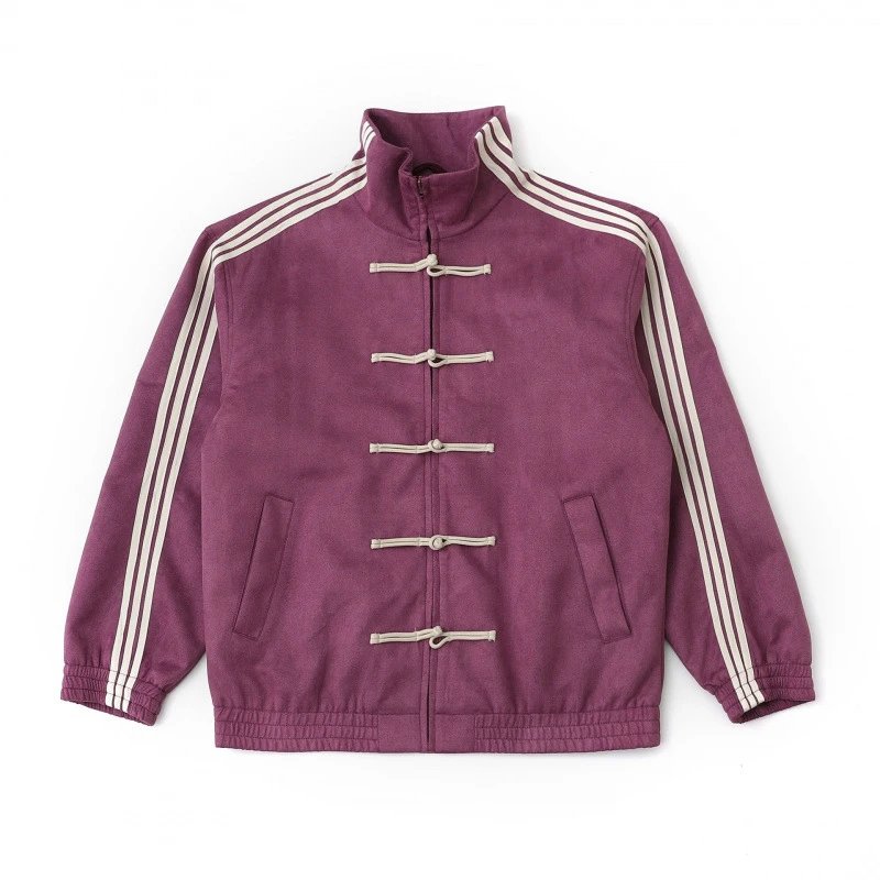 Embroidered Suede Standing Collar Jacket photo 3