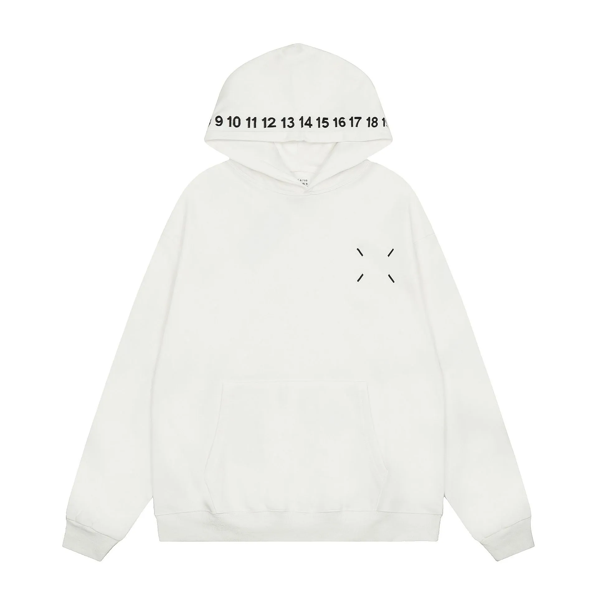 MM6 Autumn and Winter Loose Jacket Casual Hooded Sweatshirt Trendy Print