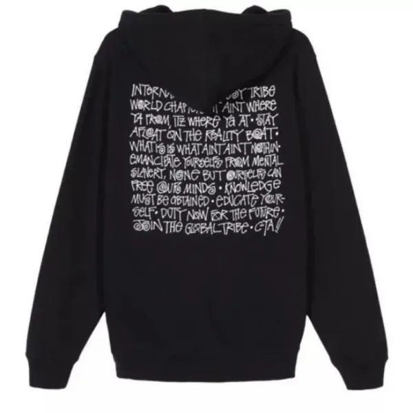 Stussy Global Tribe Hoodie Black - 1