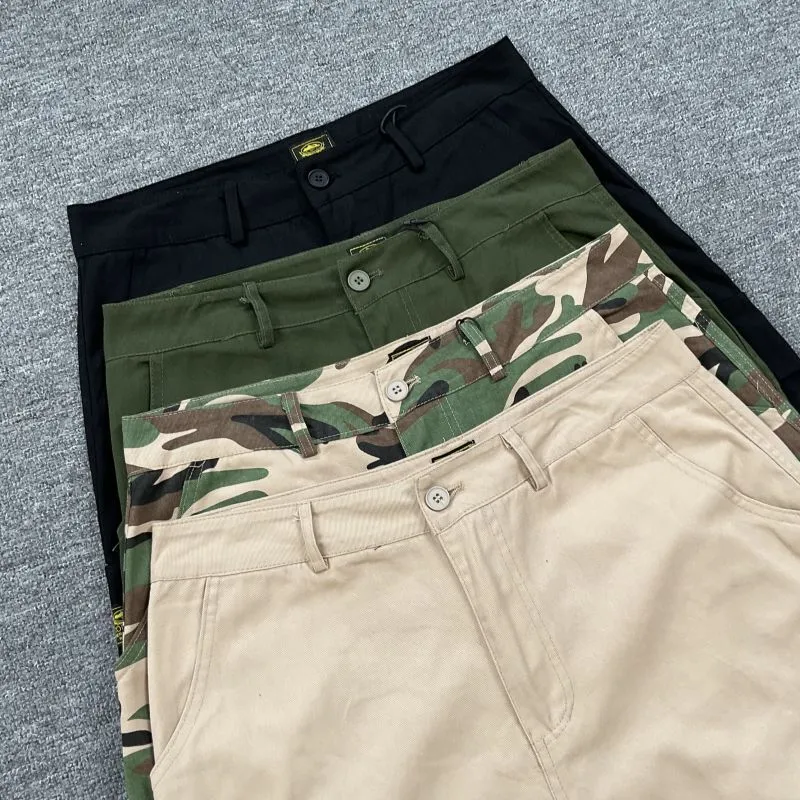 American trendy street work wear straight casual camouflage trousers for men product image