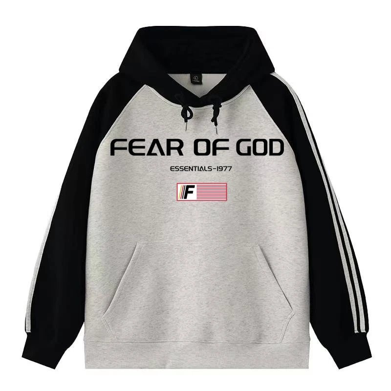 Cutout Letter Colorblock Hoodie photo 3