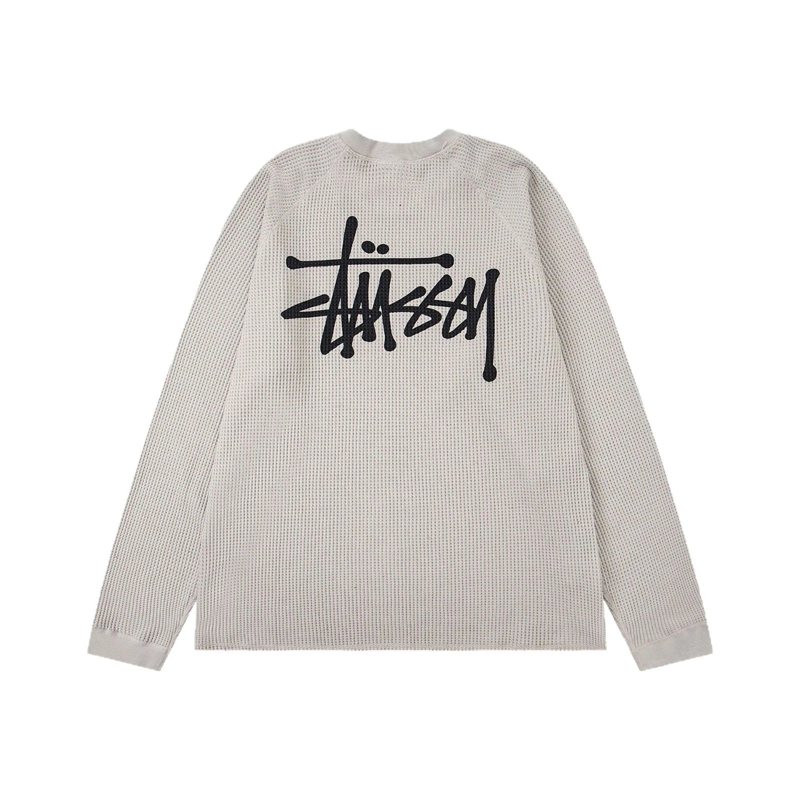 Stussy Waffle Knit Long Sleeve Crewneck Shirt