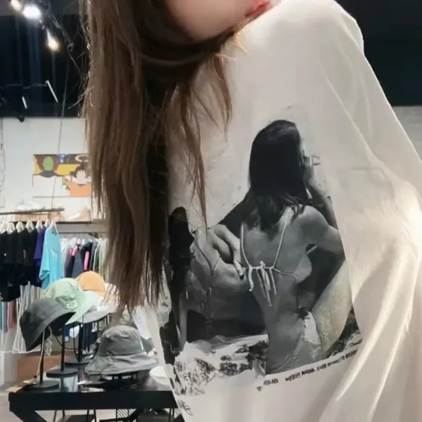 Stussy Skull Beach Photo Print White T-Shirt - 9