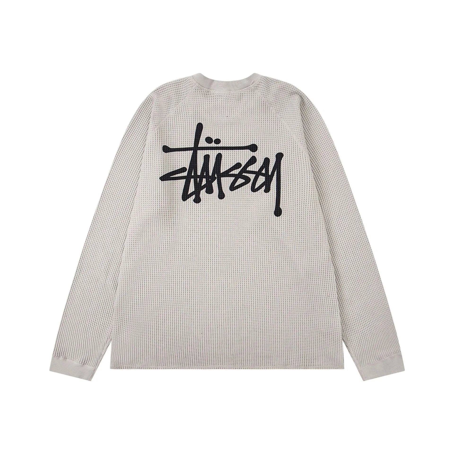 Logo Waffle Knit Raglan Sleeve Long T-Shirt photo 2