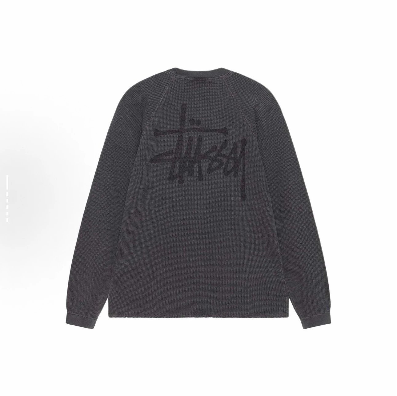 Logo Waffle Knit Raglan Sleeve Long T-Shirt photo 4