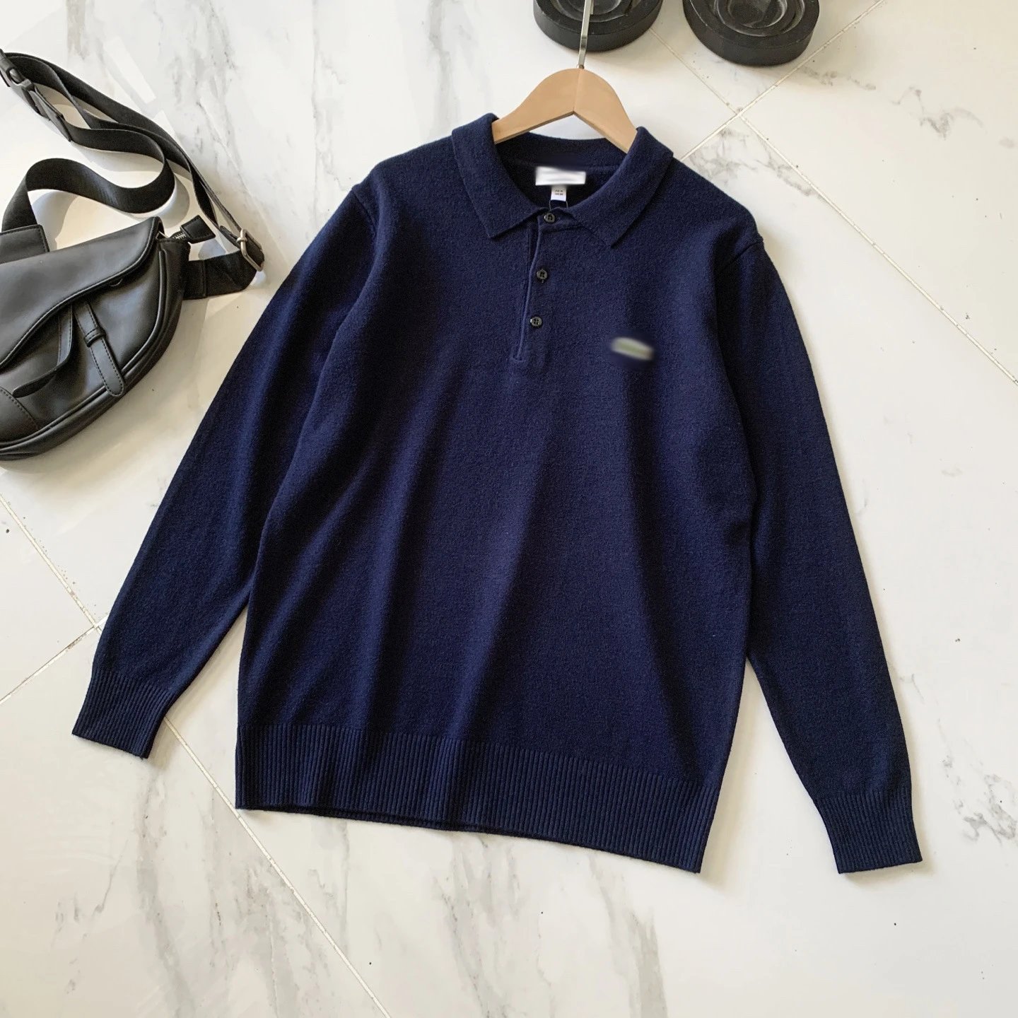 Business Casual Long Sleeve Polo Shirt photo 3