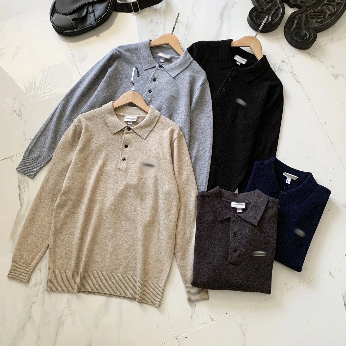 Business Casual Long Sleeve Polo Shirt photo 8