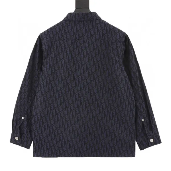 Classic All-Over Print Vintage Denim Shirt Navy - 6