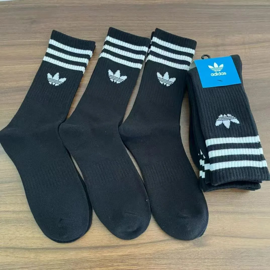 Adidas Three-Stripe Mid-Calf Running Socks photo 2