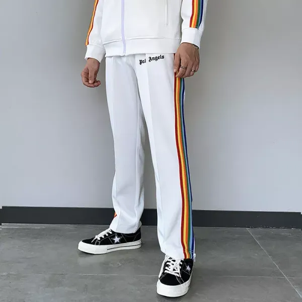 Palm Angels Track Pants Light Blue with White Side Stripe Pants - 23