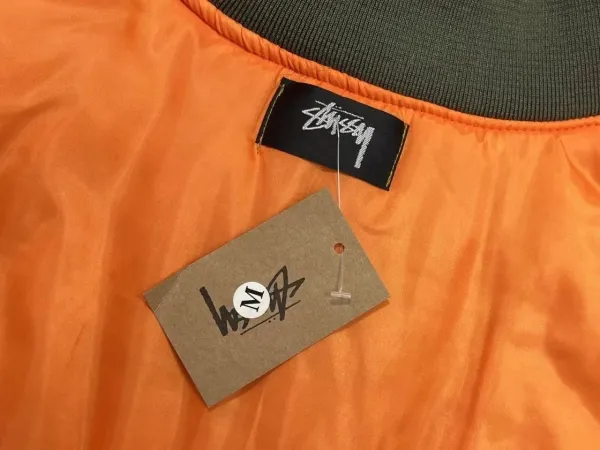 Stussy x CDG MA-1 Bomber Jacket Army Green Outerwear - 4