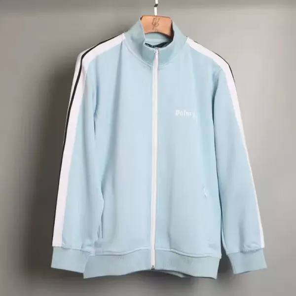 Palm Angels Track Jacket Light Blue Outerwear - 1