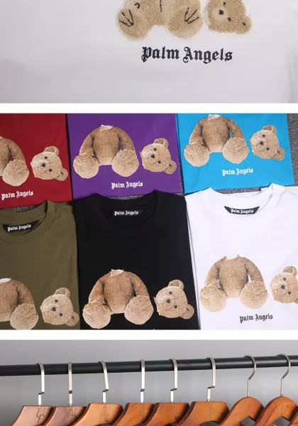Palm Angels Teddy Bear Print Black T-Shirt - 7