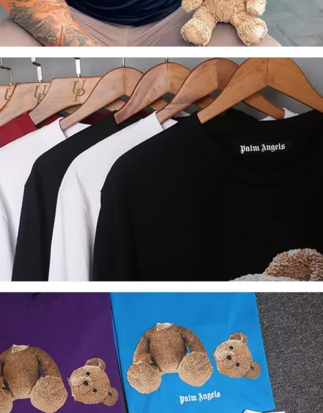 Palm Angels Teddy Bear Print Black T-Shirt - 15