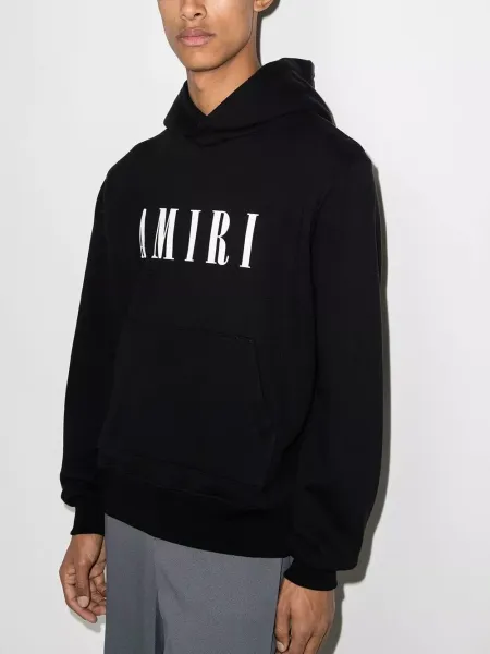 Amiri Logo Hoodie Navy Blue - 4