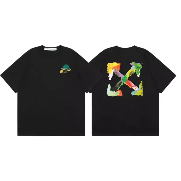 Off-White Painted Arrow Black T-Shirt - 1