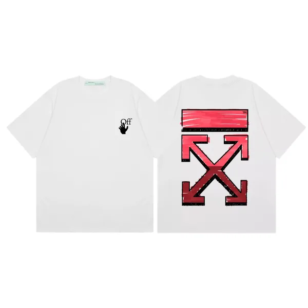 Off-White Diagonal Arrow Print White T-Shirt - 1