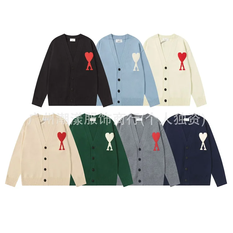 Love embroidered knitted sweater casual loose and versatile couple style(pic43) Love embroidered knitted sweater casual loose and versatile couple style