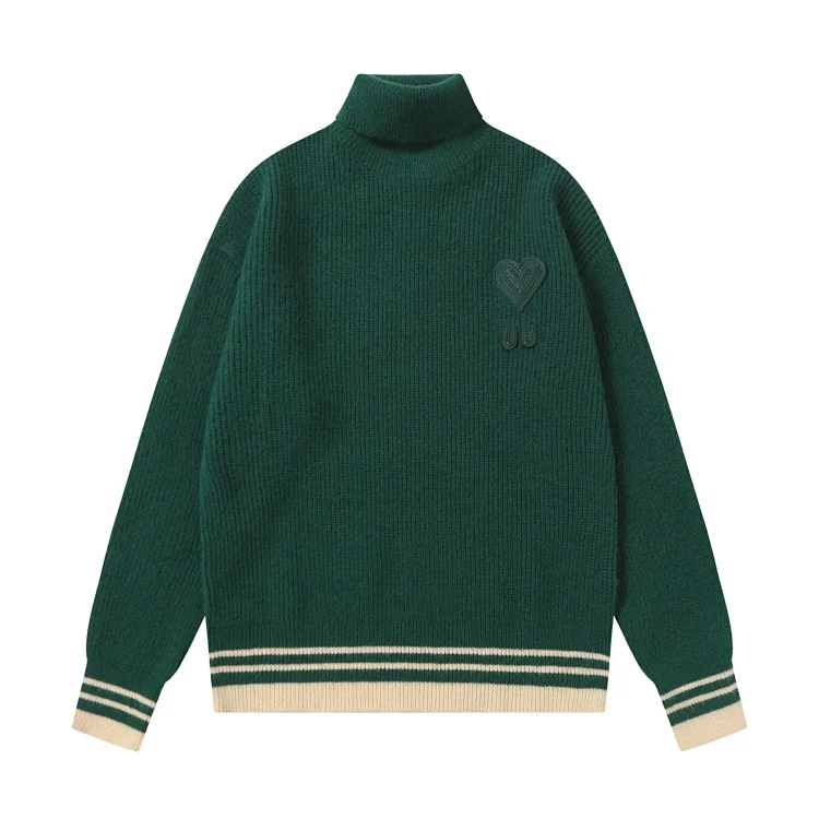 Love embroidered knitted sweater casual loose and versatile couple style(pic28) Love embroidered knitted sweater casual loose and versatile couple style