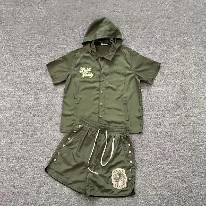 Saint Vanity Hooded Windbreaker Brown Outerwear - 10