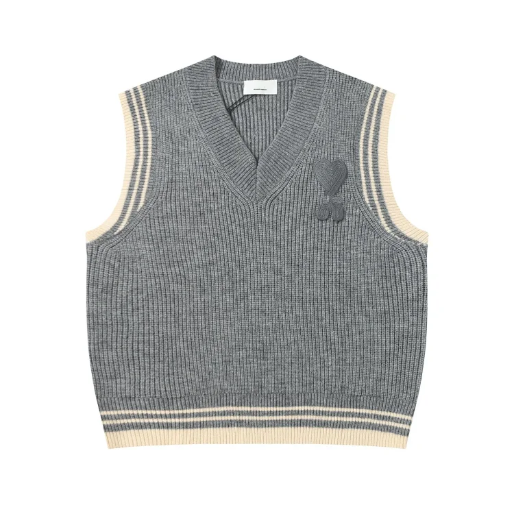 Love embroidered knitted sweater casual loose and versatile couple style(pic4) Love embroidered knitted sweater casual loose and versatile couple style