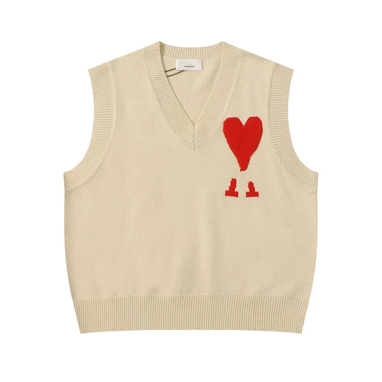 Love embroidered knitted sweater casual loose and versatile couple style(pic41) Love embroidered knitted sweater casual loose and versatile couple style