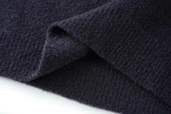 Miu Miu Embroidered Teddy Round-Neck Sweater Navy - 5