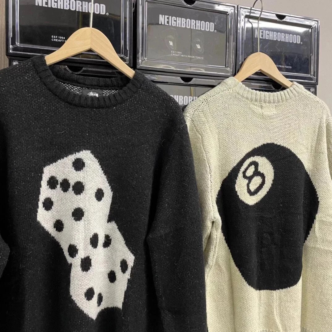 Stussy Dice Wool Crew Neck Sweater photo 8