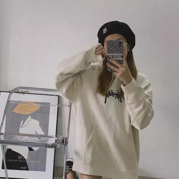 Stussy Oversized Hoodie Beige - 1